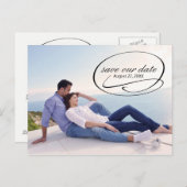 Einfache Foto-Swaps - Save the Date Postkarte (Vorne/Hinten)