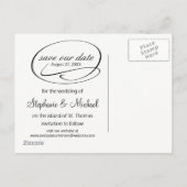 Einfache Foto-Swaps - Save the Date Postkarte (Rückseite)