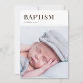 Einfache Foto-Taufe Einladung (Vorderseite)