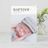 Einfache Foto-Taufe Einladung (Stehend Vorderseite)