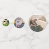 Einfache Foto-Thementabelle Konfetti (Vorderseiten)