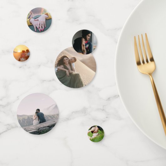 Einfache Foto-Thementabelle Konfetti (Gruppe)