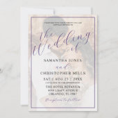 Einfache Foto-Typografie-Overlay-Hochzeit Einladung (Vorderseite)