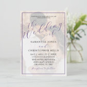 Einfache Foto-Typografie-Overlay-Hochzeit Einladung (Stehend Vorderseite)