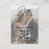 Einfache Foto uAwg Hochzeit qr Code-Umschließungsk Begleitkarte (Vorderseite)