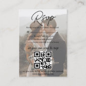 Einfache Foto uAwg Hochzeit qr Code-Umschließungsk Begleitkarte (Vorderseite)