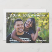 Einfache Foto Überraschung, Wir Got Verlobte Verlo Ankündigung (Vorderseite)