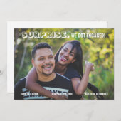 Einfache Foto Überraschung, Wir Got Verlobte Verlo Ankündigung (Vorne/Hinten)