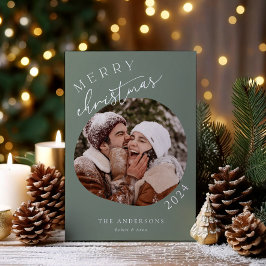 Einfache Foto-Urlaubskarte Feiertagskarte