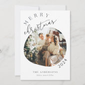 Einfache Foto-Urlaubskarte Feiertagskarte (Vorderseite)