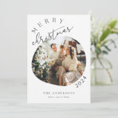 Einfache Foto-Urlaubskarte Feiertagskarte (Stehend Vorderseite)