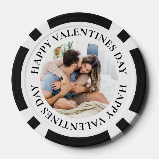 Einfache Foto Valentinstag Poker Chips (Rückseite)