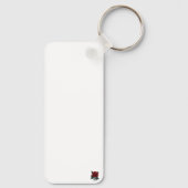 Einfache Foto-Verlobung Schlüsselanhänger (Rückseite)