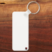 Einfache Foto-Verlobung Schlüsselanhänger (Rückseite)