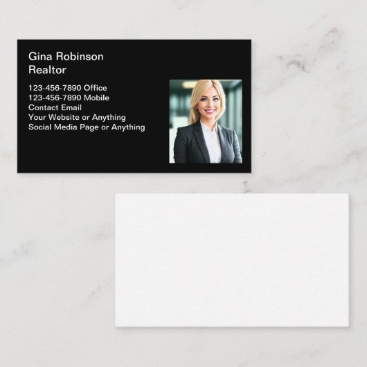 Einfache Foto Visitenkarten New Visitenkarte (Vorne/Hinten)