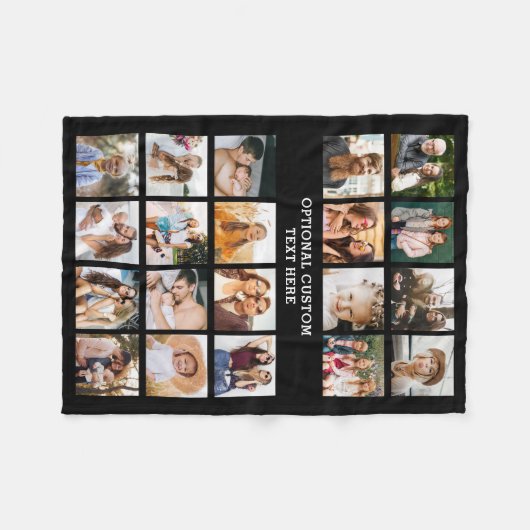 Einfache FotoCollage 20 Personalisiert Fleecedecke (Vorderseite (Horizontal))