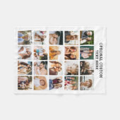 Einfache FotoCollage 20 Personalisiert Fleecedecke (Vorderseite (Horizontal))