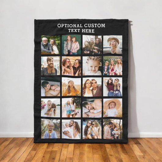 Einfache FotoCollage 20 Personalisiert Fleecedecke
