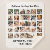 Einfache FotoCollage 30 Personalisiert Sherpadecke (Vorderseite)
