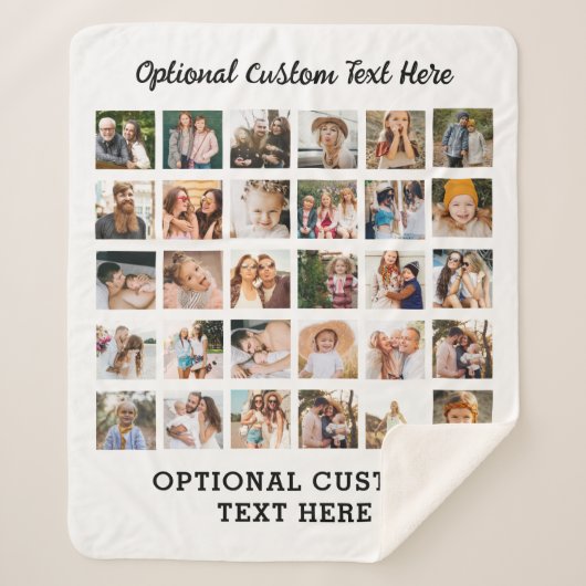 Einfache FotoCollage 30 Personalisiert Sherpadecke (Vorderseite)