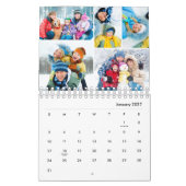 Einfache Fotocollage 5 pro Monat Kalender (Jan 2027)