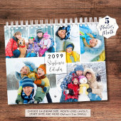 Einfache Fotocollage 5 pro Monat Kalender