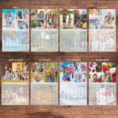 Einfache FotoCollage 5 pro Monat nach Maß Kalender