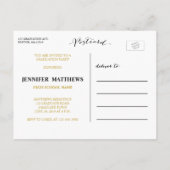 Einfache FotoCollage | Einladung zur Graduiertengr (Rückseite)