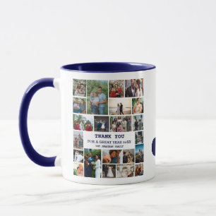 Einfache FotoCollage Family Monogram Keepake Tasse