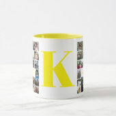 Einfache FotoCollage | Family Monogram Keepake Tasse (Zentrum)