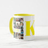 Einfache FotoCollage | Family Monogram Keepake Tasse (Vorderseite Links)