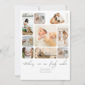 Einfache FotoCollage für Neugeborene Dankeskarte (Vorderseite)