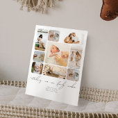 Einfache FotoCollage für Neugeborene Dankeskarte