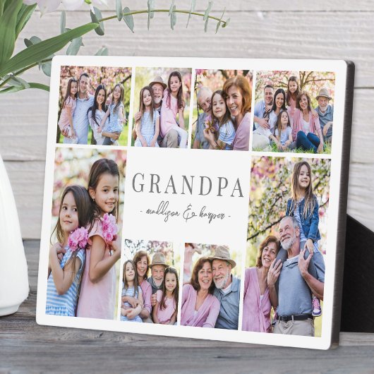 Einfache Fotocollage Großvater Fotoplatte