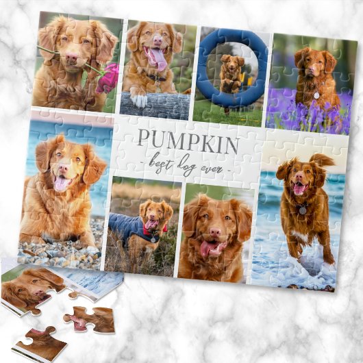 Einfache Fotocollage mit Hund Puzzle
