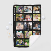 Einfache Fotocollage mit personalisiertem Monogram Golfhandtuch (Insitu)
