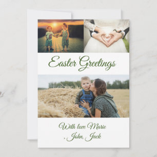 einfache Fotocollage mit Text Ostern Grußkarte