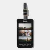 Einfache FotoCollage Modern Gepäckanhänger (Vorderseite vertikal)