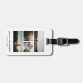 Einfache FotoCollage Modern Gepäckanhänger (Vorderseite horizontal)
