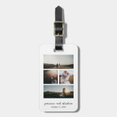 Einfache FotoCollage Modern Gepäckanhänger (Vorderseite vertikal)