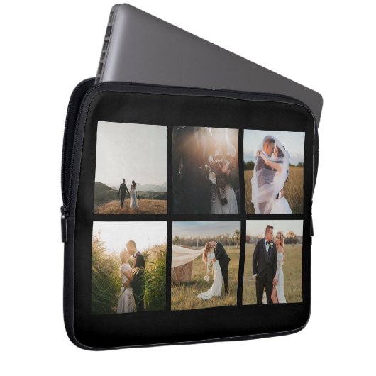 Einfache FotoCollage Modern Laptopschutzhülle (Vorne Rechts)