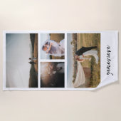 Einfache FotoCollage Modern Strandtuch (Vorderseite)