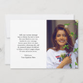 Einfache FotoCollage Moderner Abschluss Dankeskarte (Rückseite)