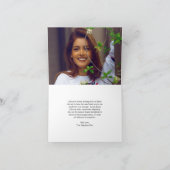 Einfache FotoCollage Moderner Abschluss Dankeskarte (Innenseite)