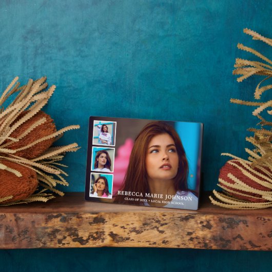 Einfache FotoCollage Moderner Abschluss Fotoplatte (Seite)