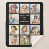 Einfache FotoCollage Personalisiert 11 Bild Sherpadecke (Vorderseite)