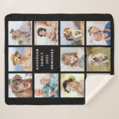 Einfache FotoCollage Personalisiert 11 Bild Sherpadecke (Vorderseite (Horizontal))