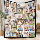 Einfache FotoCollage Personalisiert 30 Bild Fleecedecke