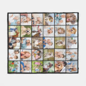 Einfache FotoCollage Personalisiert 30 Bild Fleecedecke (Vorderseite (Horizontal))