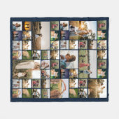 Einfache FotoCollage Personalisiert Fleecedecke (Vorderseite (Horizontal))